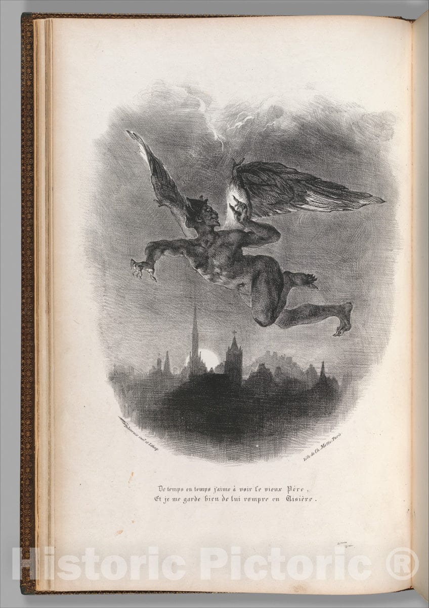 Art Print : Eugène Delacroix - Faust : Vintage Wall Art