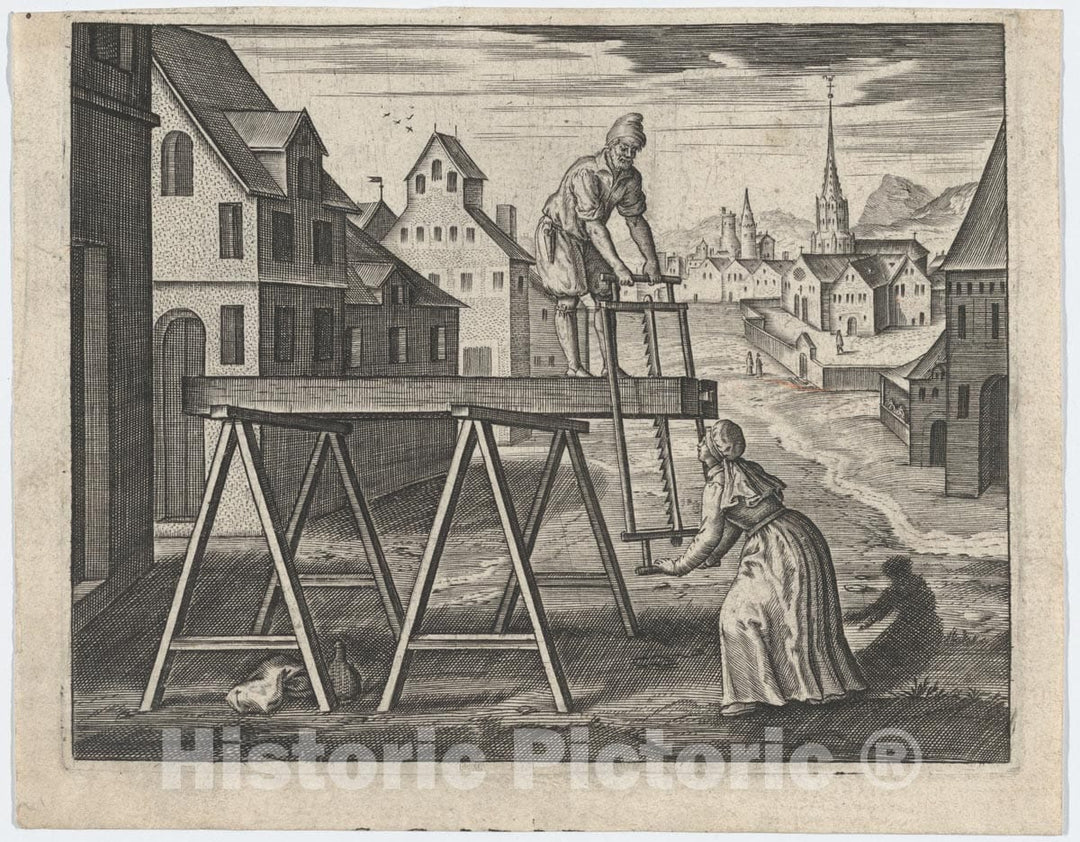 Art Print : Jan Van Haelbeeck - Enigmes Joyeuses Pour les Bons Esprits, Plate 7 : Vintage Wall Art