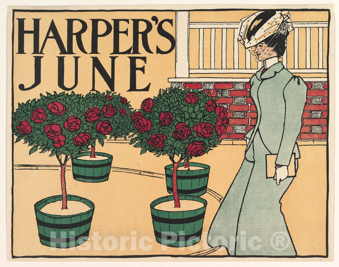 Art Print : Edward Penfield - Harper's: June 5 : Vintage Wall Art