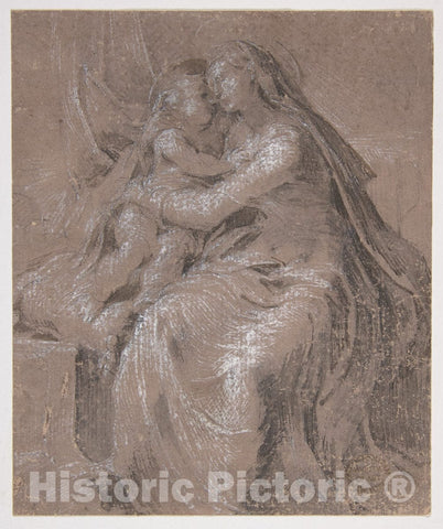 Art Print : Parmigianino (Girolamo Francesco Maria Mazzola) - Madonna and Child (Recto)