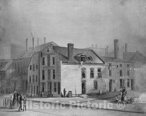 Art Print : F. A. Mead - Old Brewery, Five Points Mission, New York : Vintage Wall Art