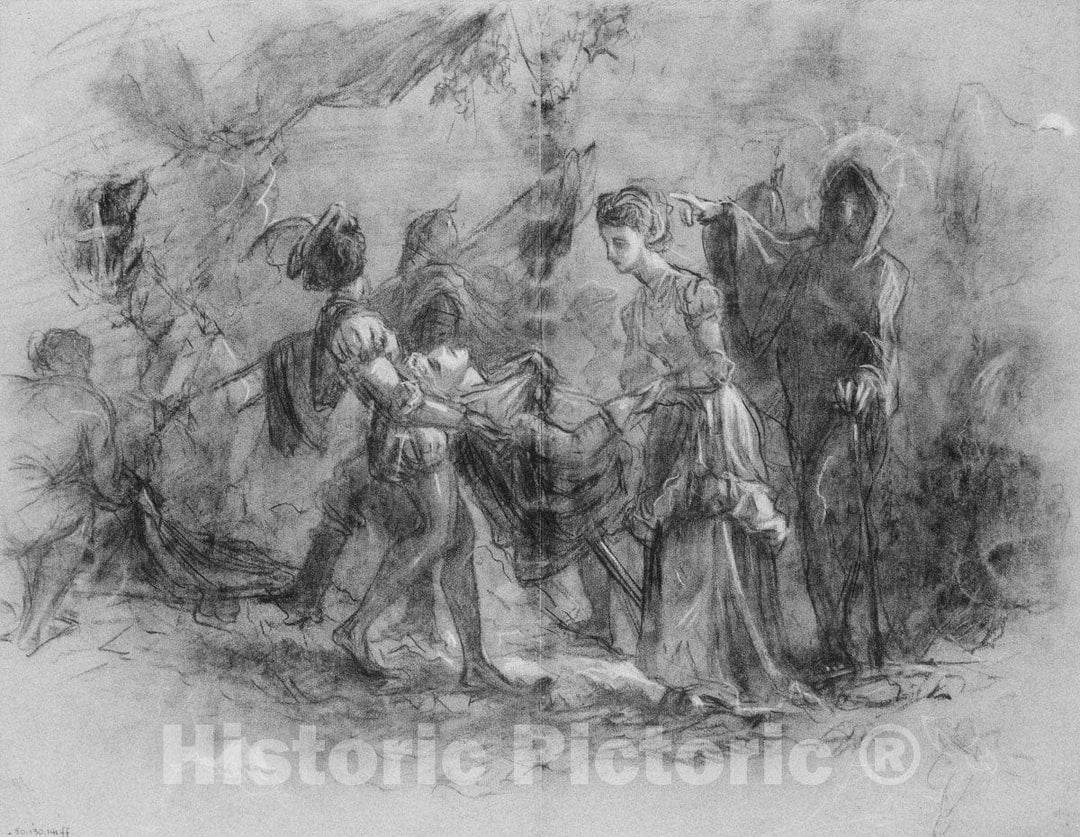 Art Print : John Singer Sargent - Entombment : Vintage Wall Art