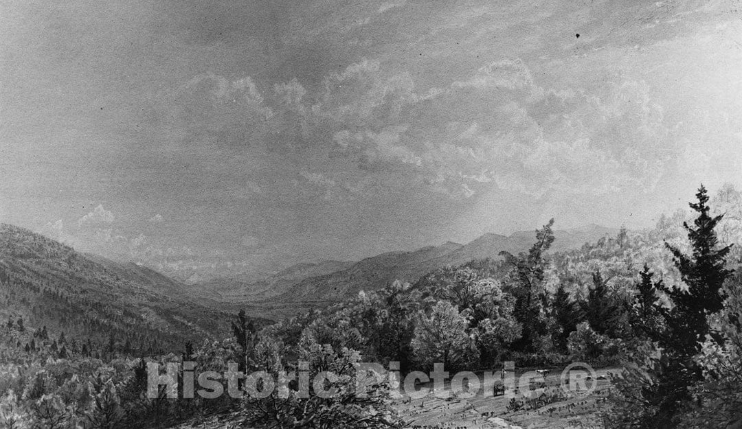 Art Print : William Trost Richards - from The Flume House, Franconia, New Hampshire : Vintage Wall Art