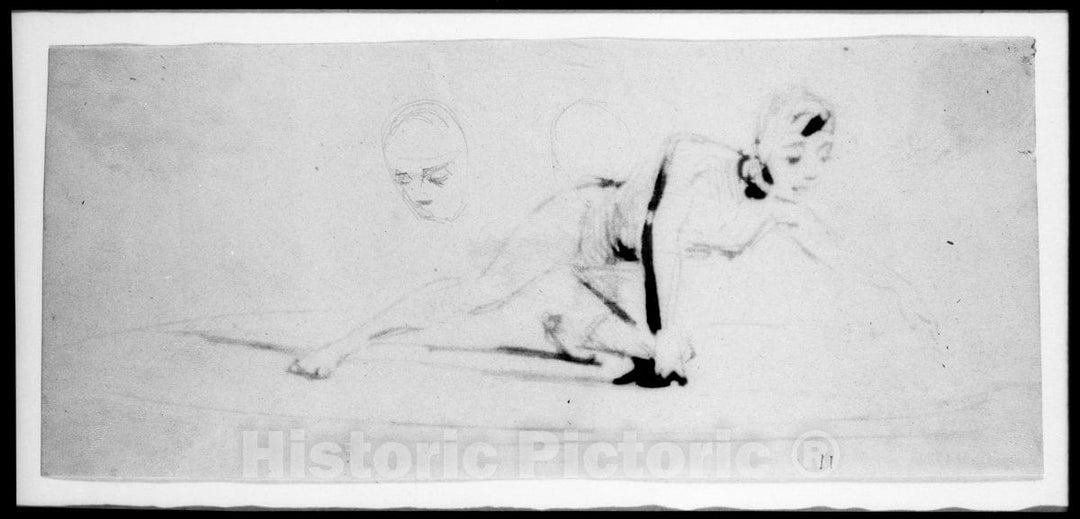 Art Print : James McNeill Whistler - Gladiator (from Sketchbook) : Vintage Wall Art