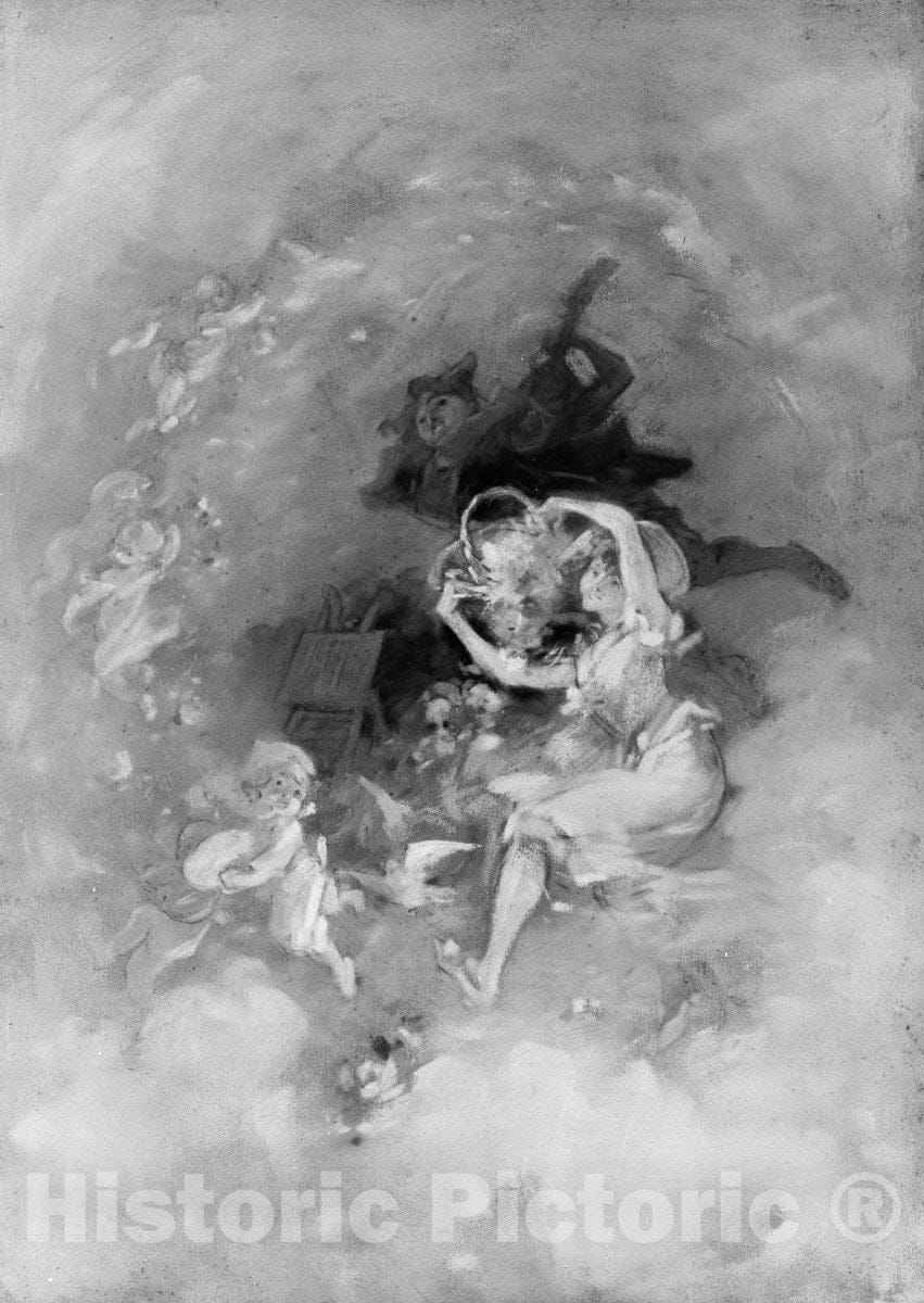 Art Print : Jules Chéret - Fantasia : Vintage Wall Art