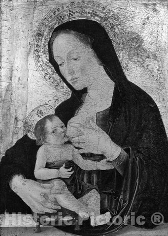 Art Print : Antoniazzo Romano (Antonio di Benedetto Aquilio) - Madonna and Child : Vintage Wall Art