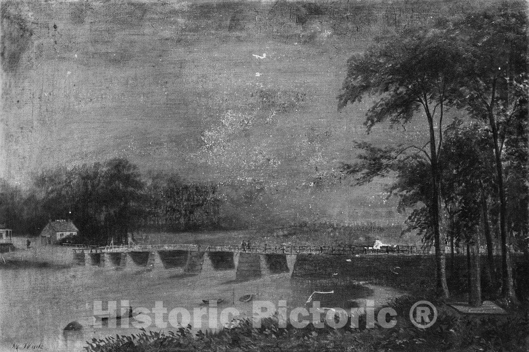 Art Print : A. P. Waite - Harlem Bridge, New York : Vintage Wall Art