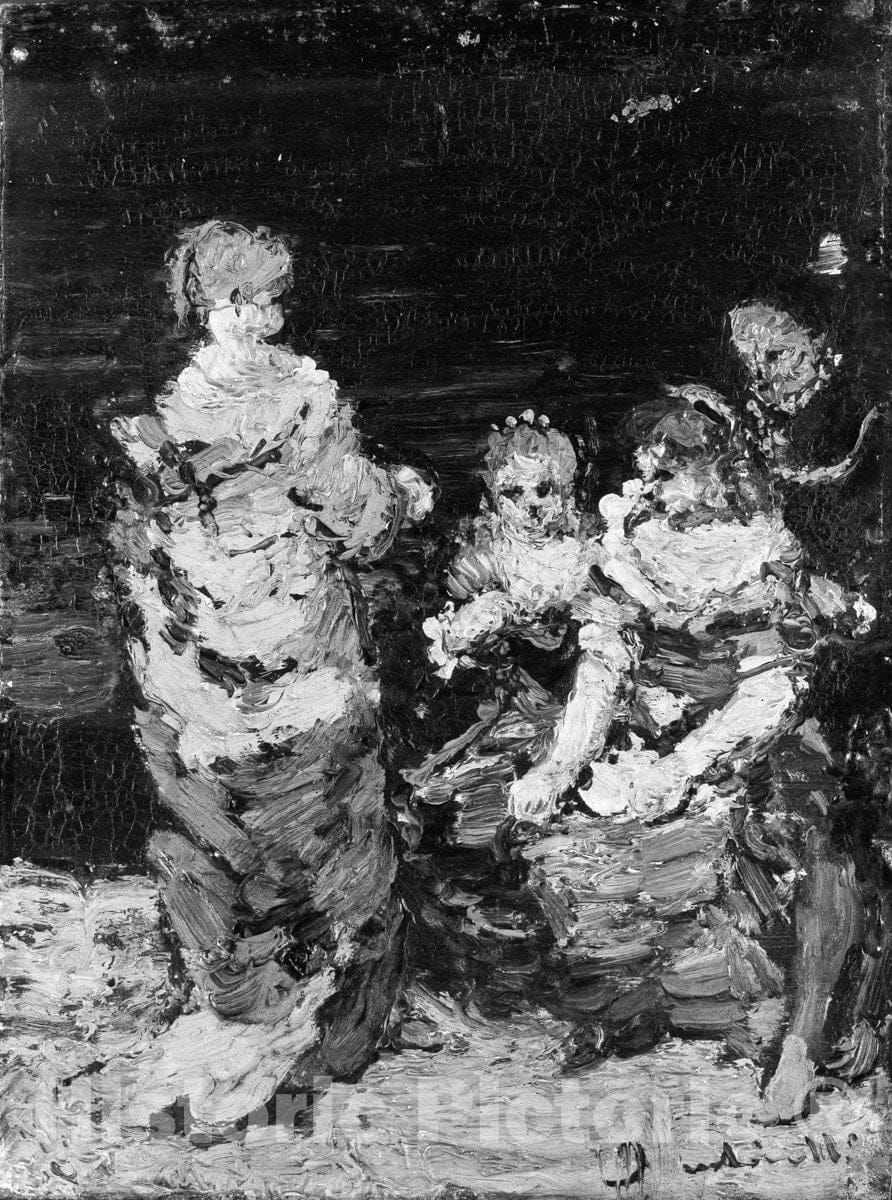 Art Print : Adolphe Monticelli - Four Figures : Vintage Wall Art