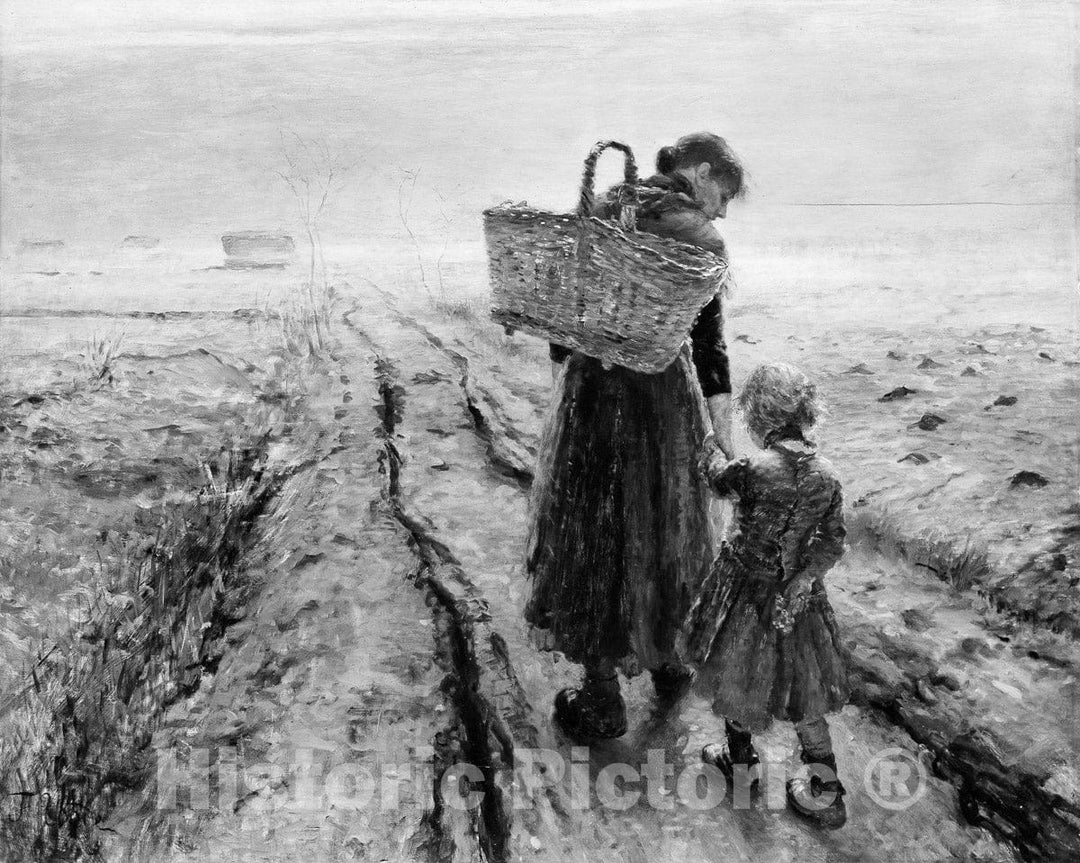 Art Print : Fritz von Uhde - Going Home : Vintage Wall Art