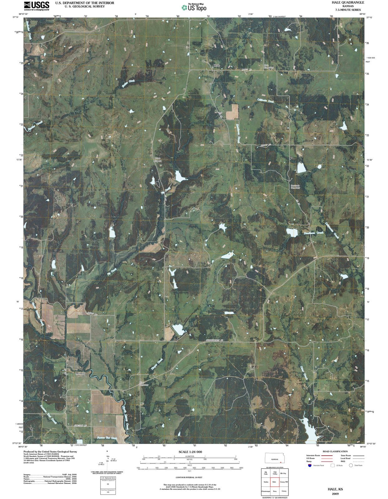 2009 Hale, KS - Kansas - USGS Topographic Map