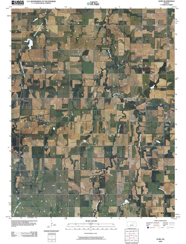 2009 Elmo, KS - Kansas - USGS Topographic Map