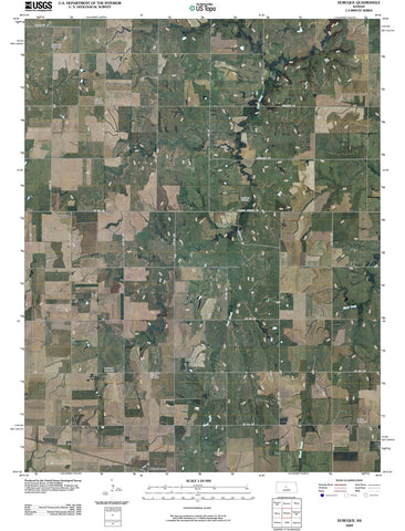 2009 Dubuque, KS - Kansas - USGS Topographic Map