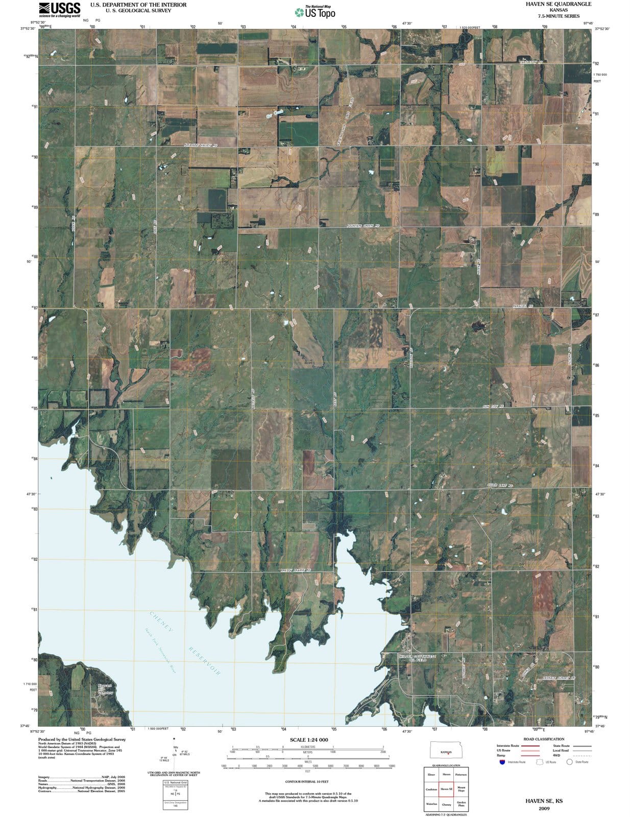 2009 Haven, KS - Kansas - USGS Topographic Map