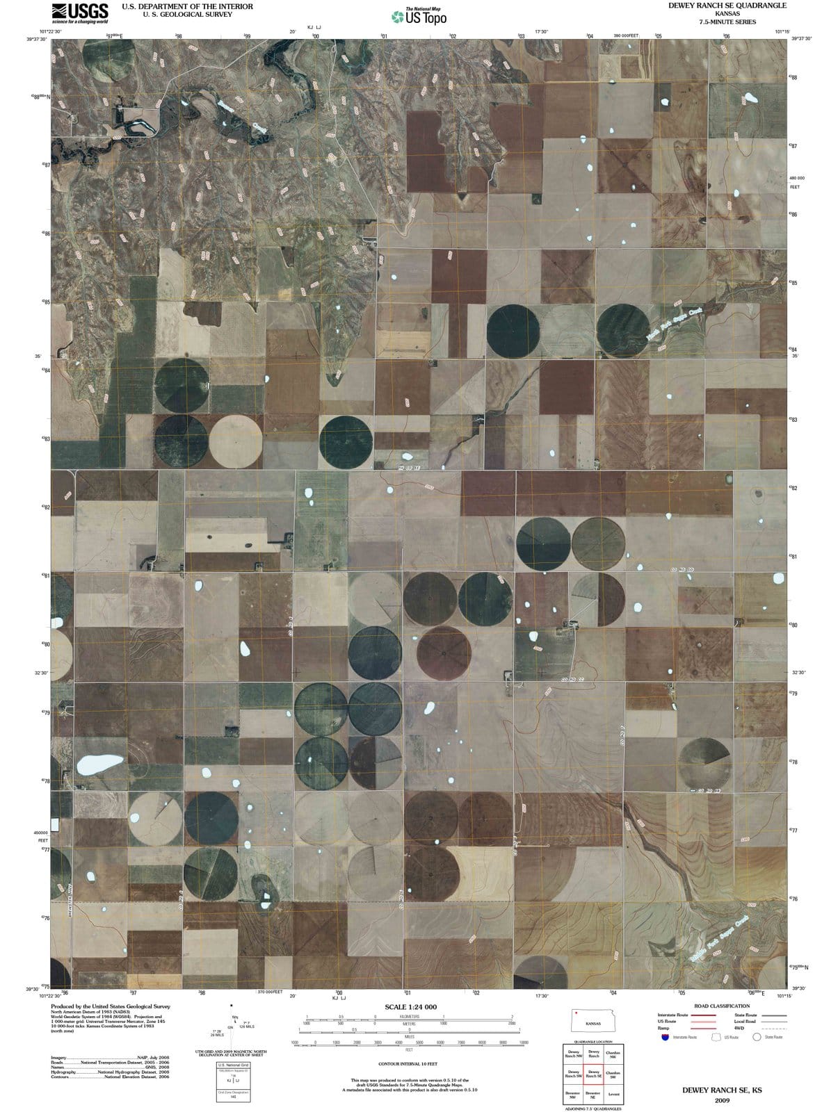 2009 Dewey Ranch, KS - Kansas - USGS Topographic Map