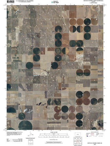 2009 South of Crosby Creek, KS - Kansas - USGS Topographic Map
