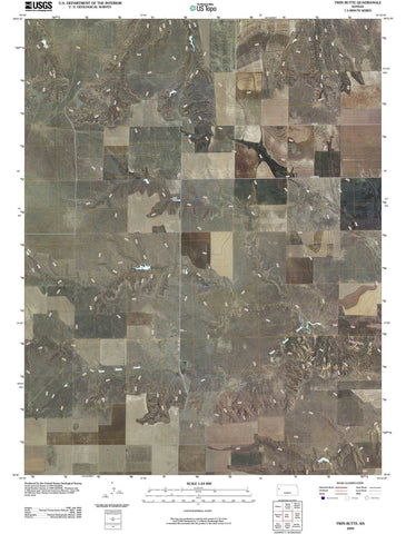 2009 Twin Butte, KS - Kansas - USGS Topographic Map