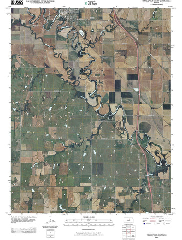 2009 Minneapolis South, KS - Kansas - USGS Topographic Map
