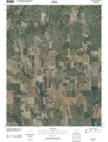 2009 Vincent, KS - Kansas - USGS Topographic Map