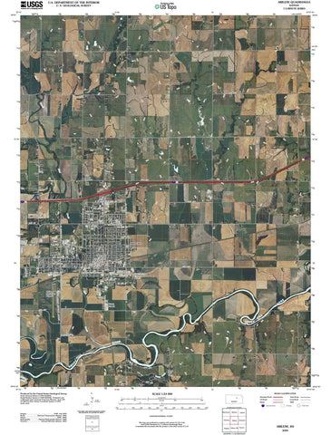 2009 Abilene, KS - Kansas - USGS Topographic Map
