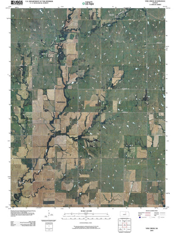 2009 Vine Creek, KS - Kansas - USGS Topographic Map