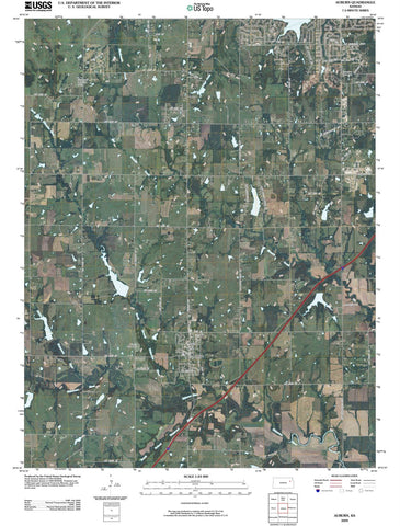 2009 Auburn, KS - Kansas - USGS Topographic Map