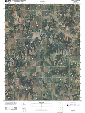 2009 Potter, KS - Kansas - USGS Topographic Map