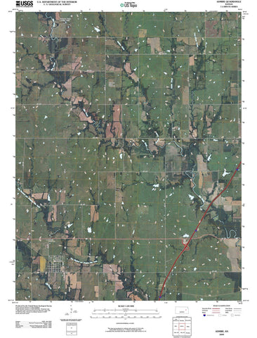 2009 Admire, KS - Kansas - USGS Topographic Map