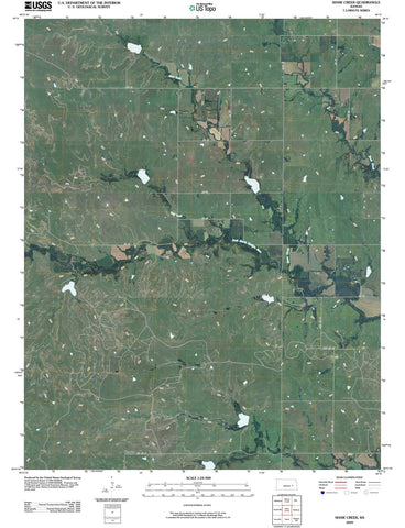 2009 Shaw Creek, KS - Kansas - USGS Topographic Map