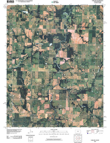 2009 Garland, KS - Kansas - USGS Topographic Map