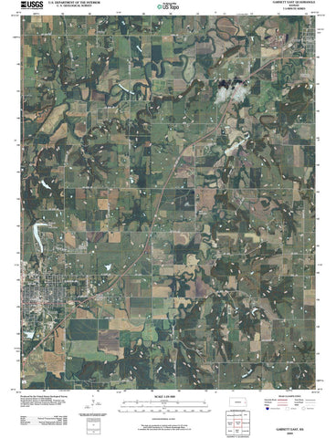 2009 Garnett East, KS - Kansas - USGS Topographic Map