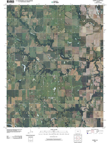 2009 Harris, KS - Kansas - USGS Topographic Map