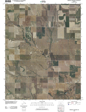 2009 Eminence Cemetery, KS - Kansas - USGS Topographic Map