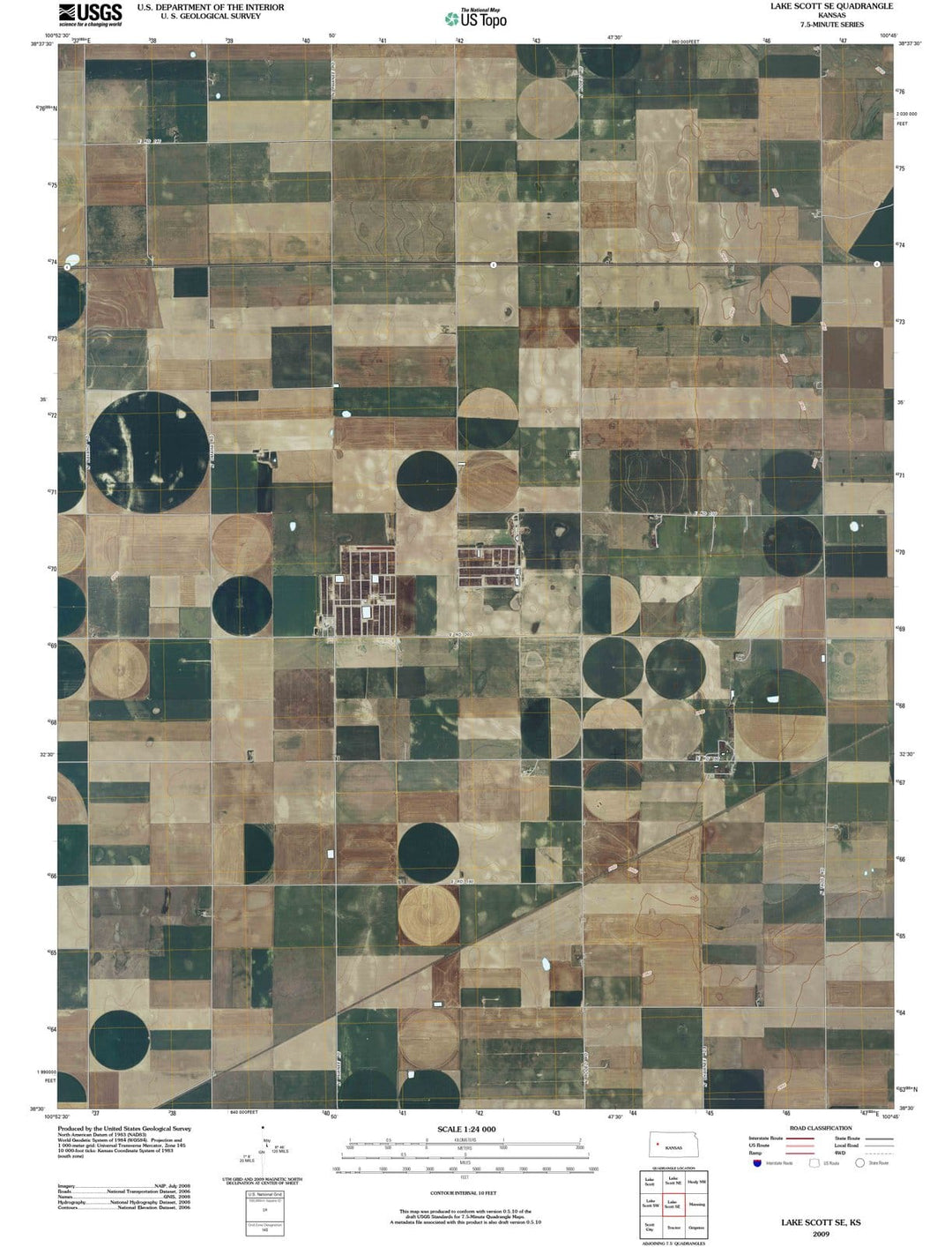 2009 Lake Scott, KS - Kansas - USGS Topographic Map