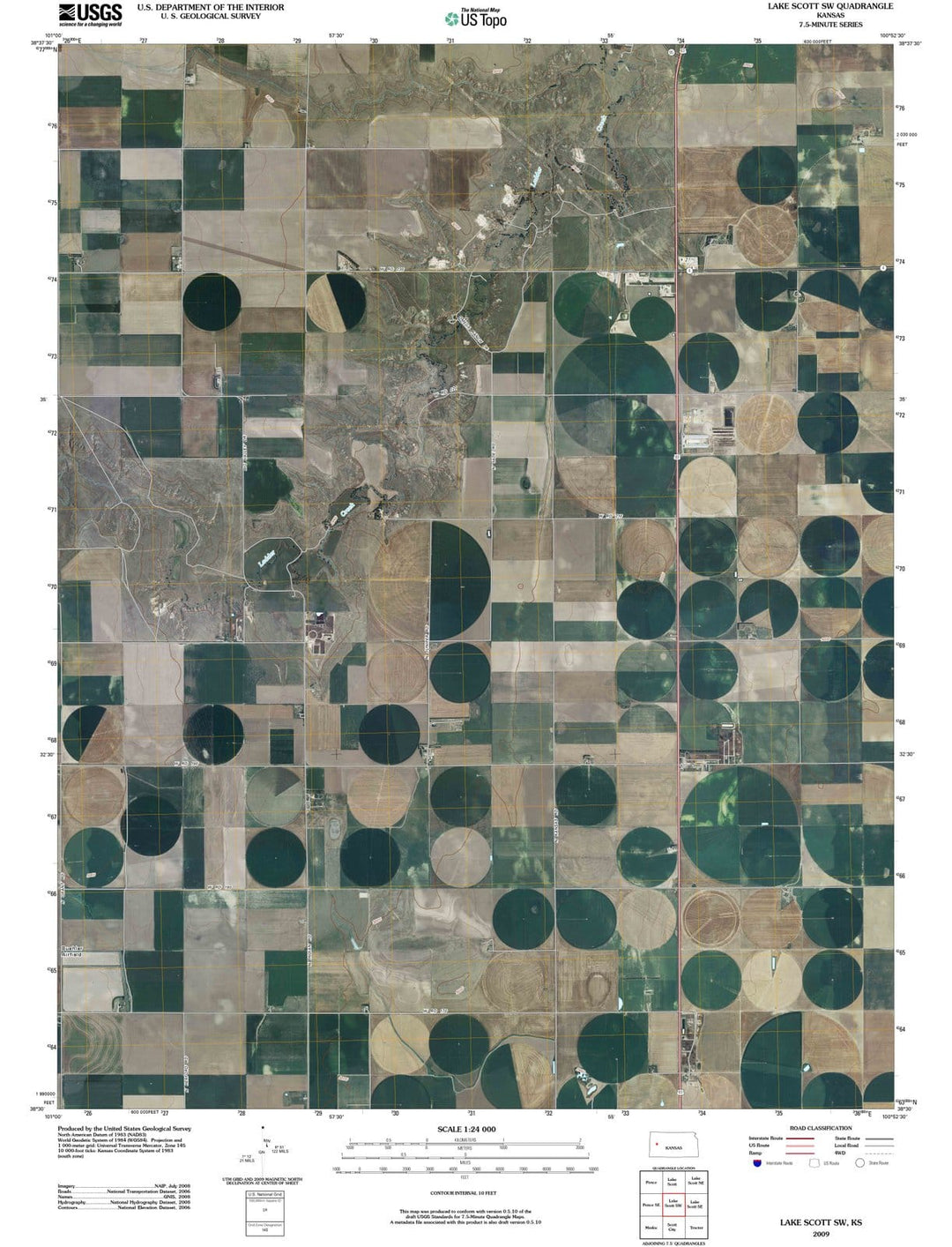 2009 Lake Scott, KS - Kansas - USGS Topographic Map
