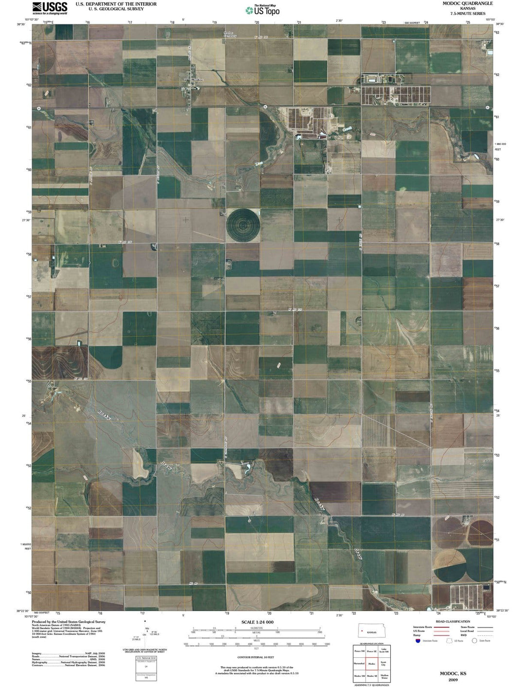 2009 Modoc, KS - Kansas - USGS Topographic Map