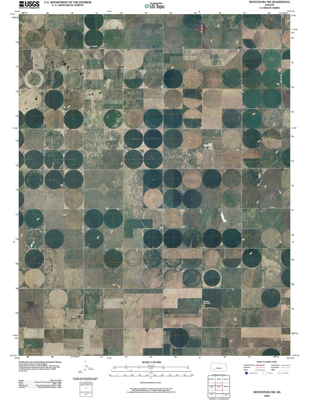 2009 Montezuma, KS - Kansas - USGS Topographic Map