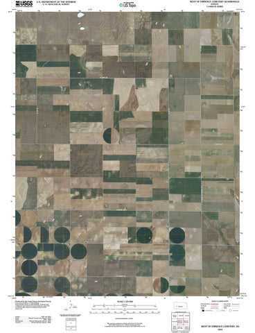 2009 West of Eminence Cemetery, KS - Kansas - USGS Topographic Map