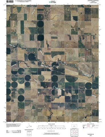 2009 Sanford, KS - Kansas - USGS Topographic Map