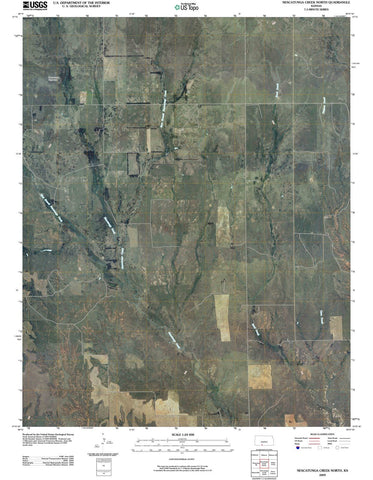 2009 Nescatunga Creek North, KS - Kansas - USGS Topographic Map