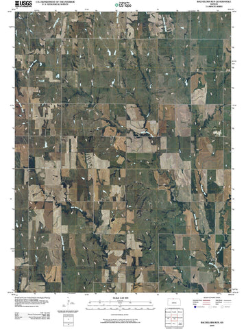 2009 Bachelors Run, KS - Kansas - USGS Topographic Map