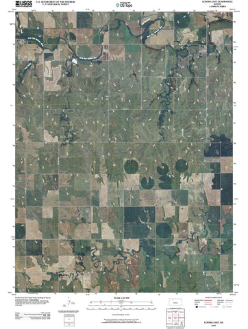 2009 Lenora East, KS - Kansas - USGS Topographic Map