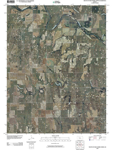 2009 Mouth of Wild Horse Creek, KS - Kansas - USGS Topographic Map