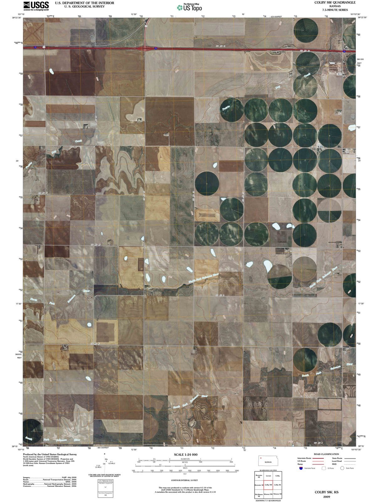 2009 Colby, KS - Kansas - USGS Topographic Map - Historic Pictoric