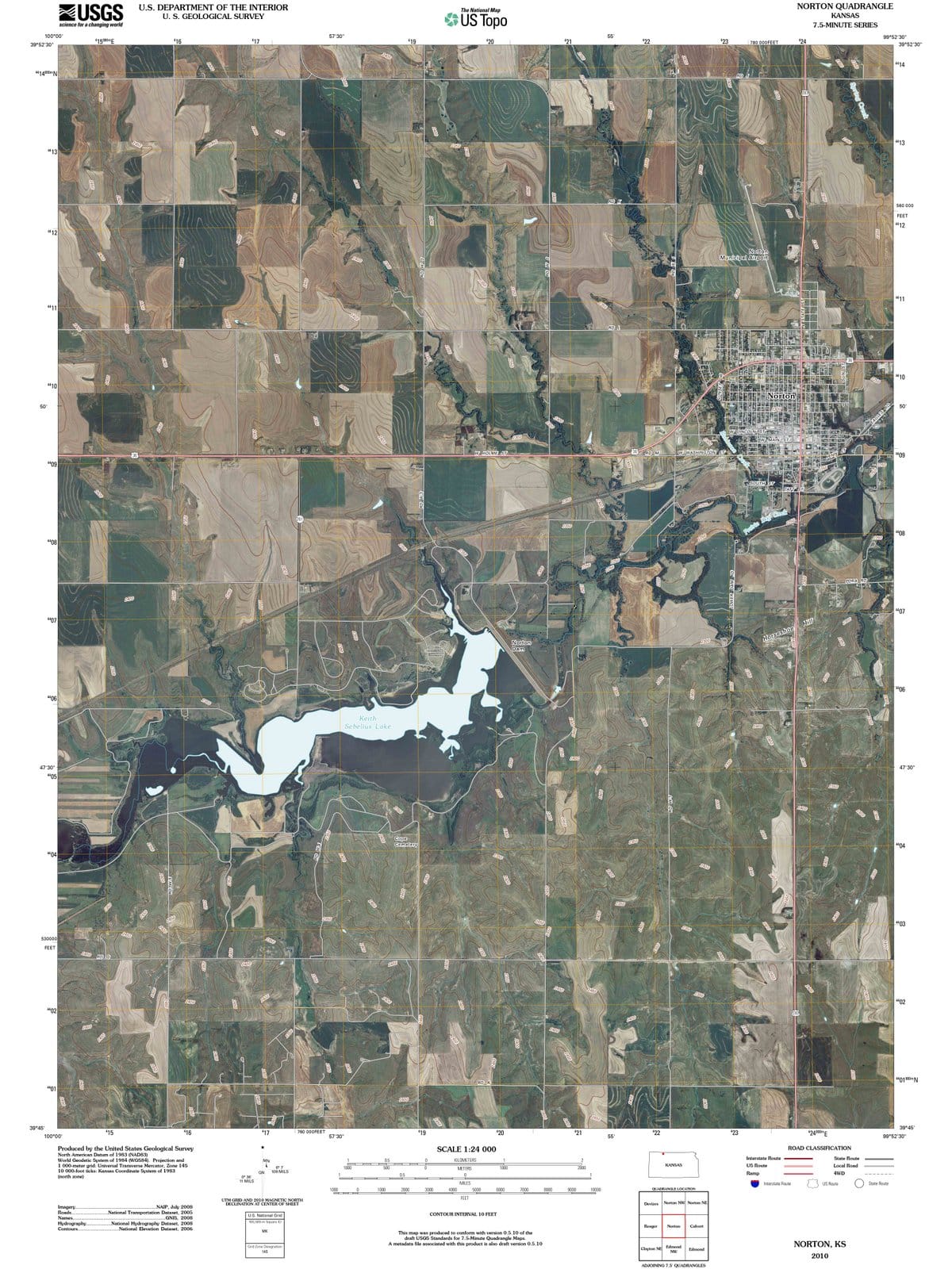 2010 Norton, KS - Kansas - USGS Topographic Map
