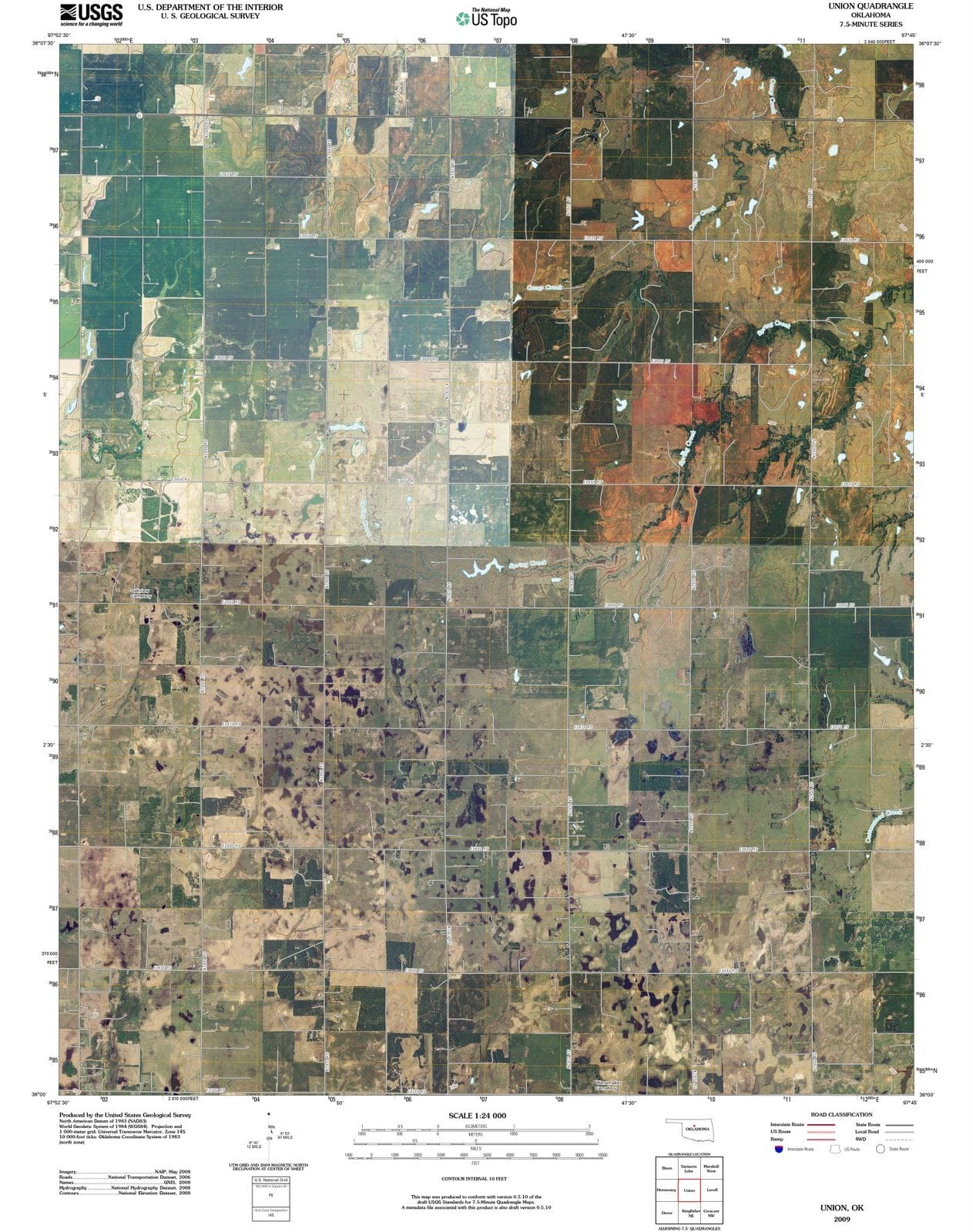 2009 Union, OK - Oklahoma - USGS Topographic Map