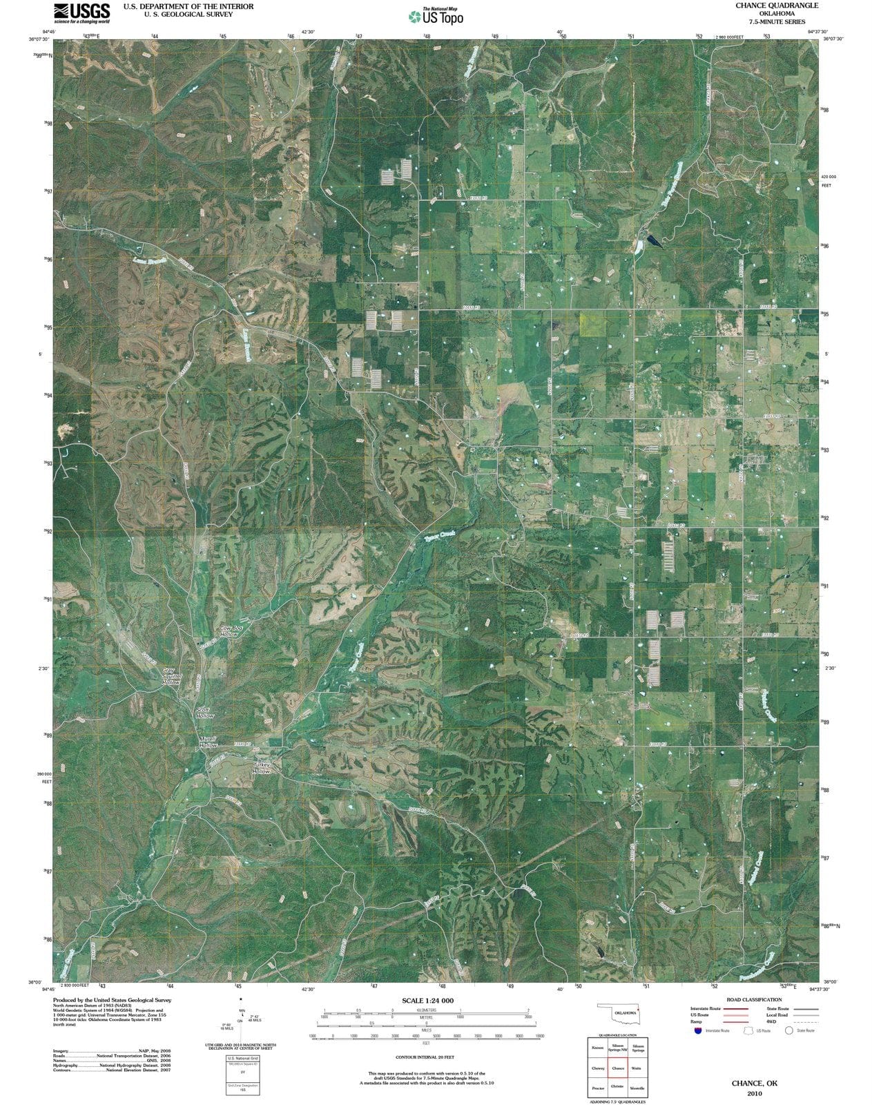 2010 Chance, OK - Oklahoma - USGS Topographic Map