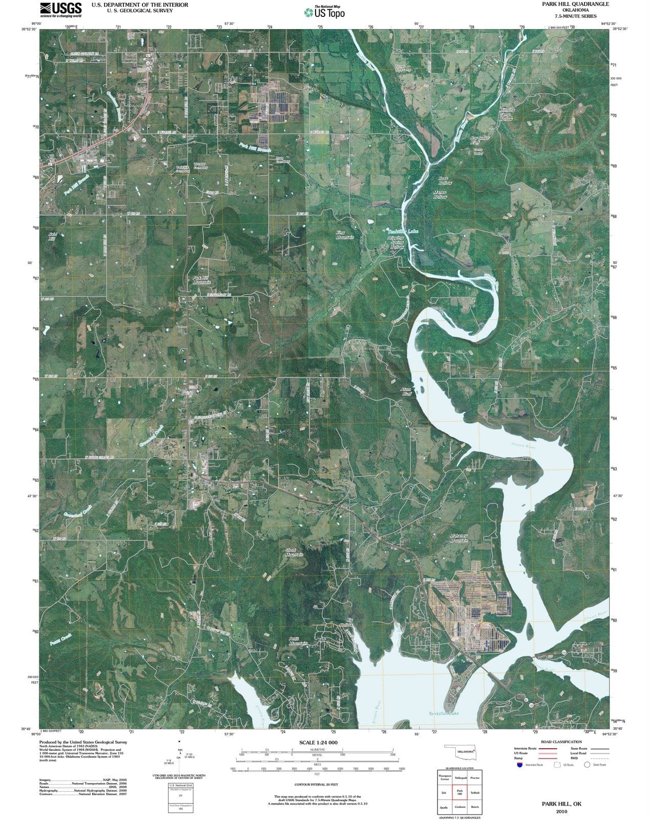 2010 Park Hill, OK - Oklahoma - USGS Topographic Map