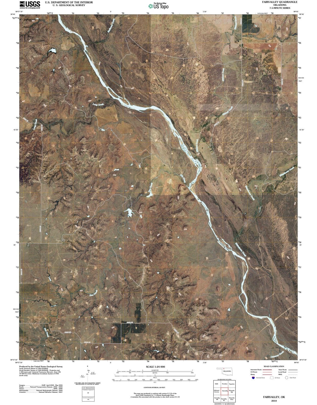 2010 Fairvalley, OK - Oklahoma - USGS Topographic Map