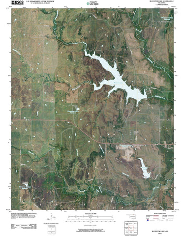2010 Bluestem Lake, OK - Oklahoma - USGS Topographic Map