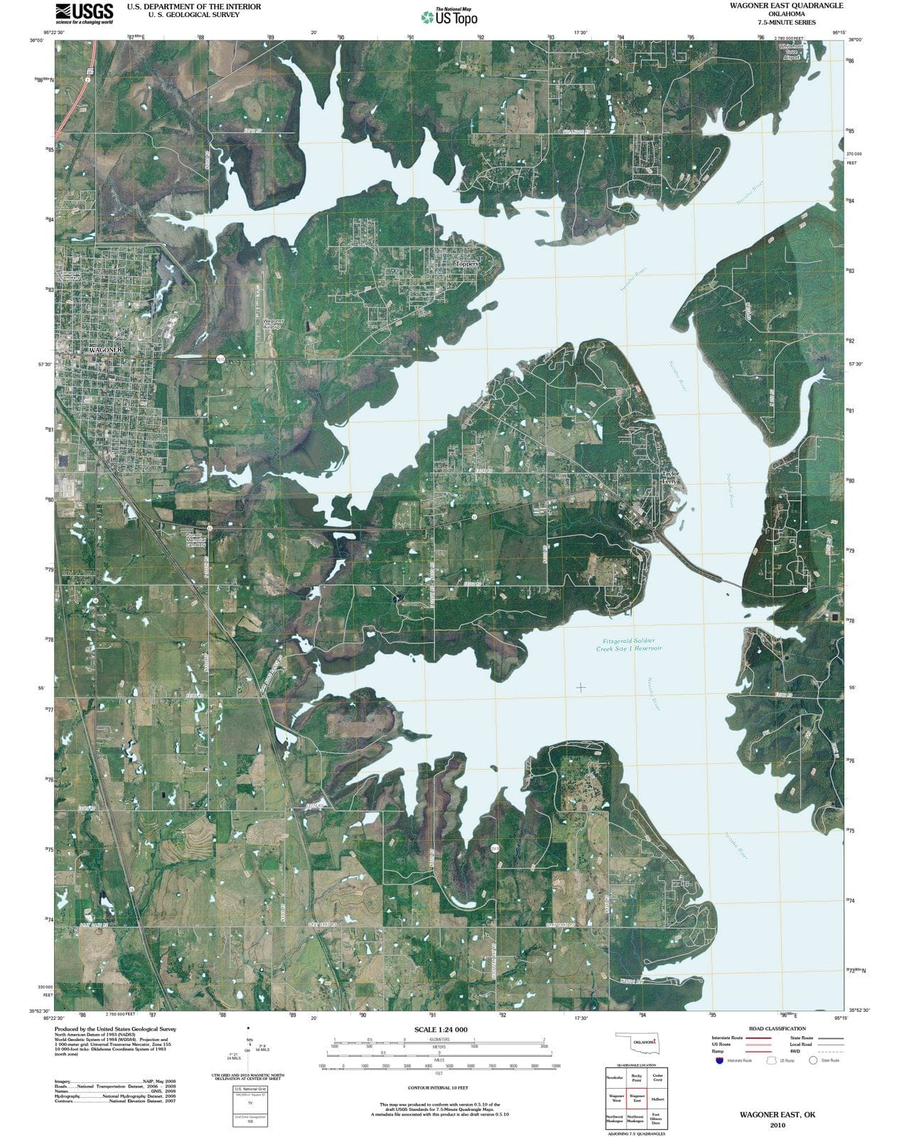 2010 Wagoner East, OK - Oklahoma - USGS Topographic Map